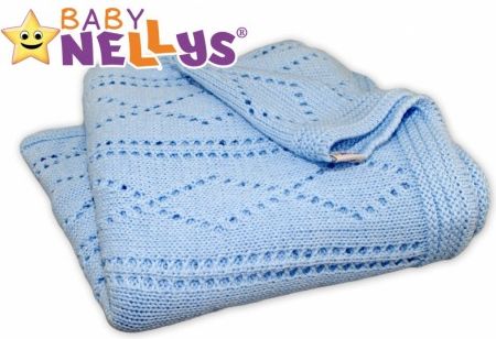 Háčkovaná dečka Baby Nellys ® - modrá - obrázek 1