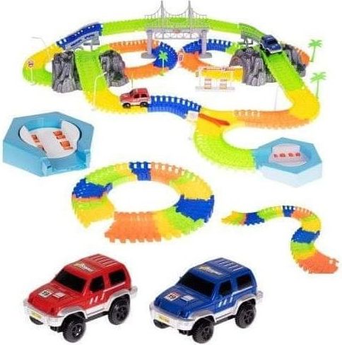 iMex Toys Svítící autodráha 293 dílů a 2 auta - obrázek 1