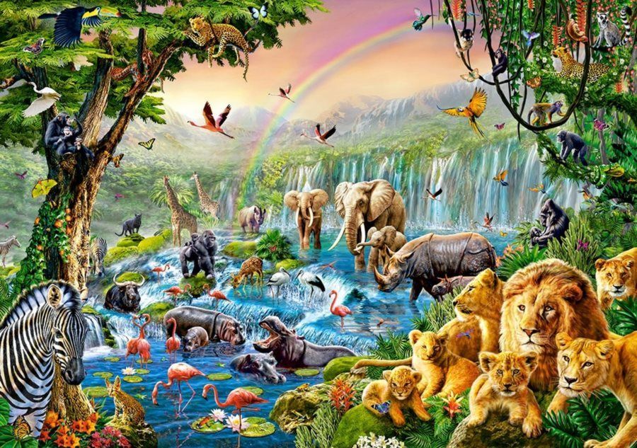 CASTORLAND Puzzle Řeka v džungli 500 dílků - obrázek 1