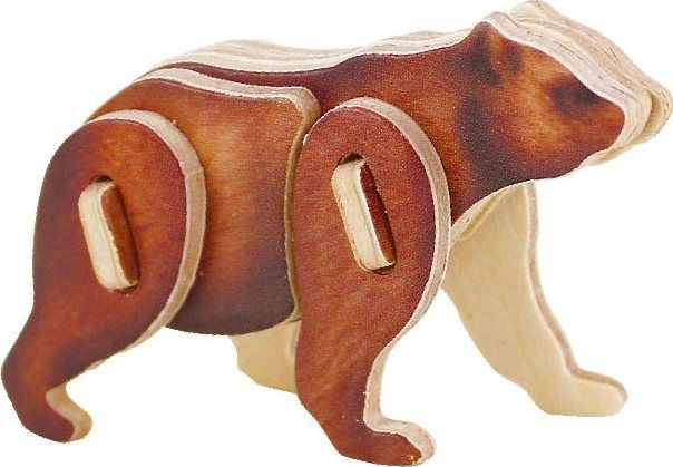 ROBOTIME 3D puzzle Medvěd barevný - obrázek 1