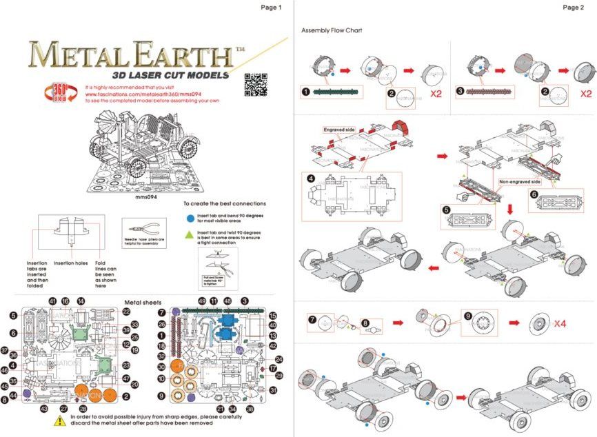 METAL EARTH 3D puzzle Lunar Rover - obrázek 2