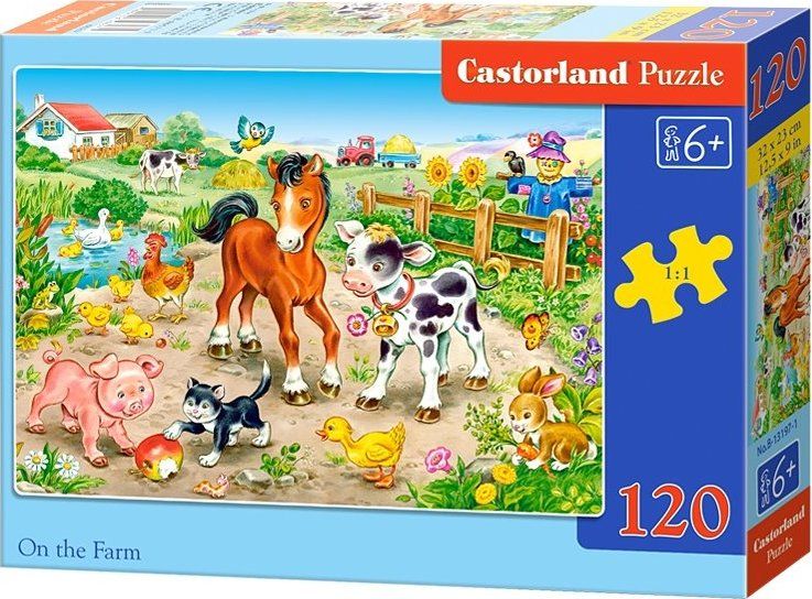 CASTORLAND Puzzle Na farmě 120 dílků - obrázek 2