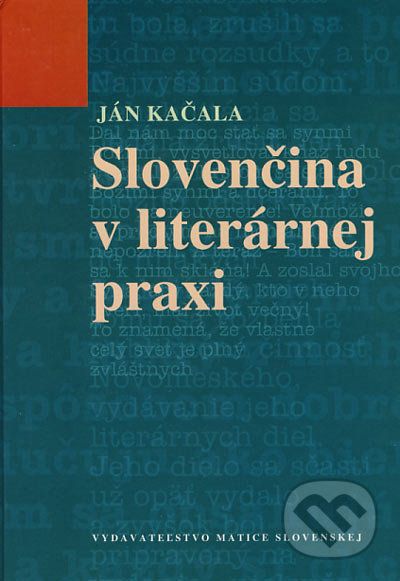 Slovenčina v literárnej praxi - Ján Kačala - obrázek 1