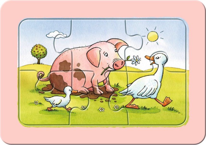 RAVENSBURGER Moje první puzzle Zvířecí kamarádi 3x6 dílků - obrázek 3
