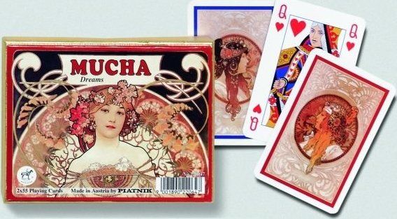Hrací karty Žolík (Kanasta) - Mucha: Sny, PIATNIK - obrázek 3