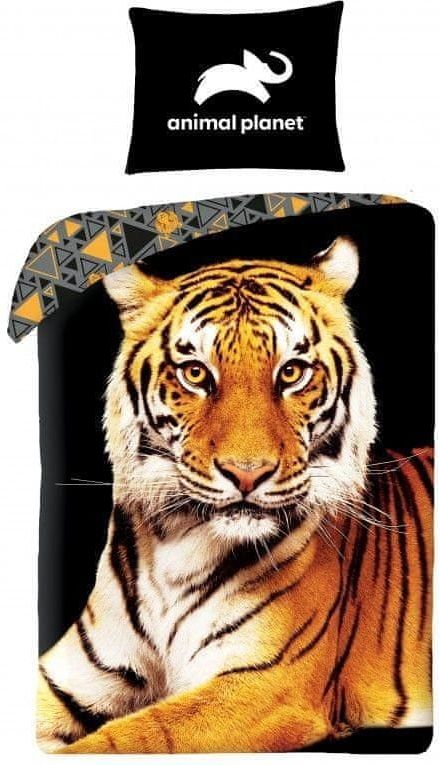 Bavlněné povlečení Animal Planet Tygr 140 x 200 cm - obrázek 1