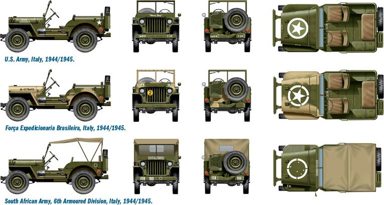 ITALERI Fast Assembly military 7506 - 1/4 Ton 4x4 TRUCK (1:72) - obrázek 2