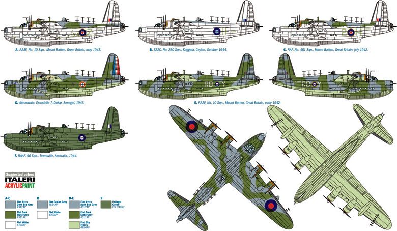 ITALERI Model Kit letadlo 1352 - SUNDERLAND Mk.III (1:72) - obrázek 5