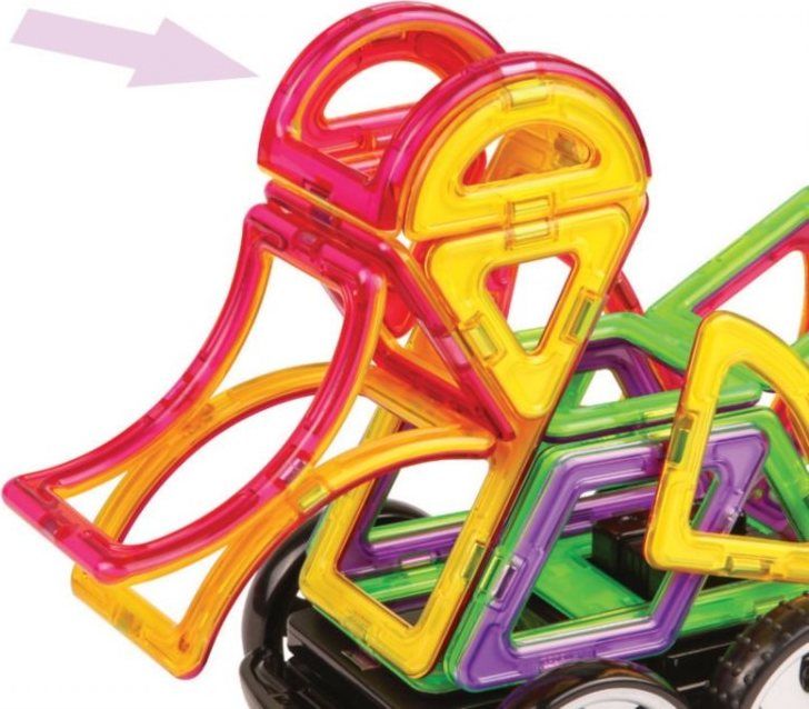 Magnetická stavebnice MAGFORMERS Půlválec 1 kus - obrázek 2
