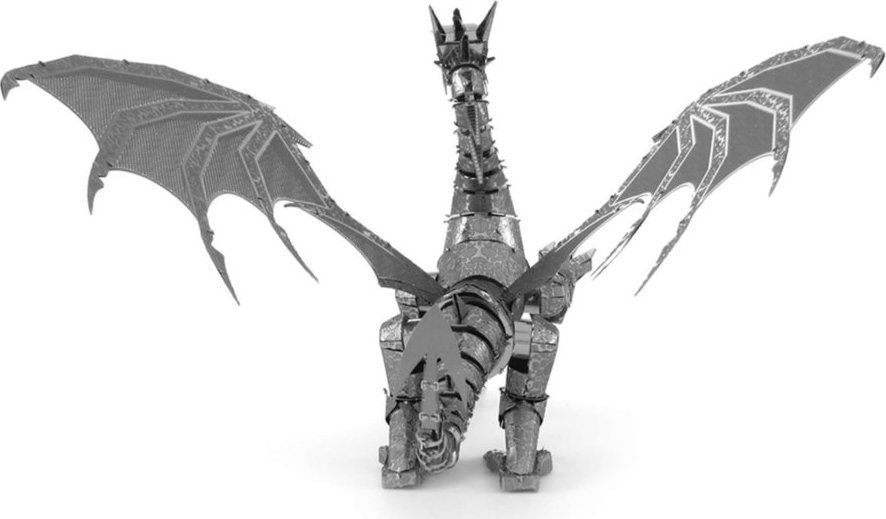 Metal Earth 3D puzzle Stříbrný drak (ICONX) - obrázek 3