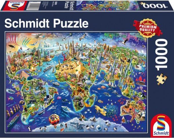 SCHMIDT Puzzle Objevuj svět 1000 dílků - obrázek 2