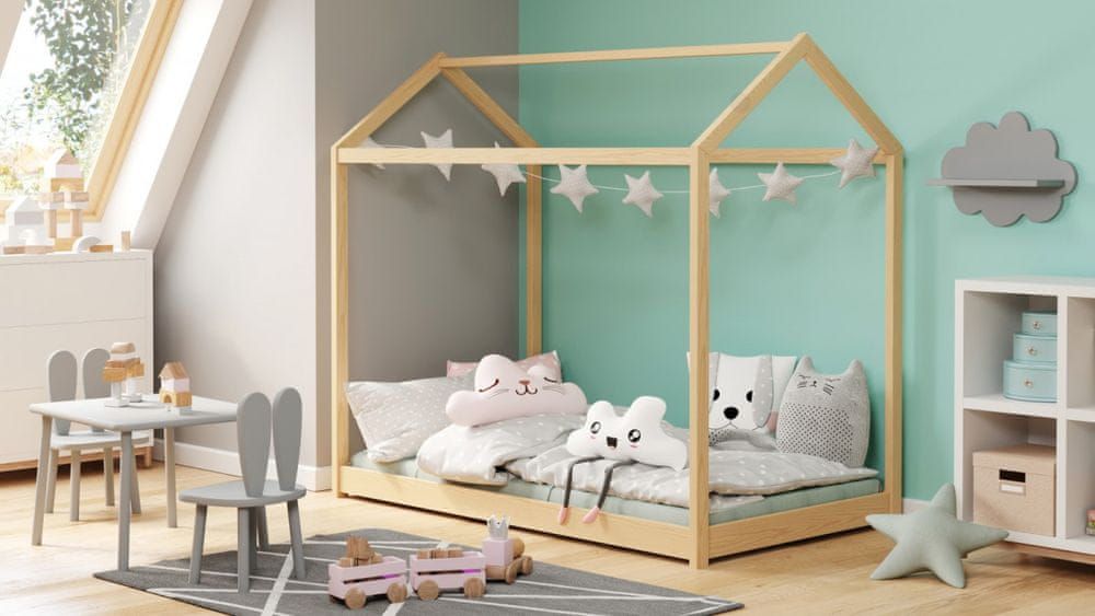 ATAN Dětská postel YOGI 80x160 cm - borovice - obrázek 1
