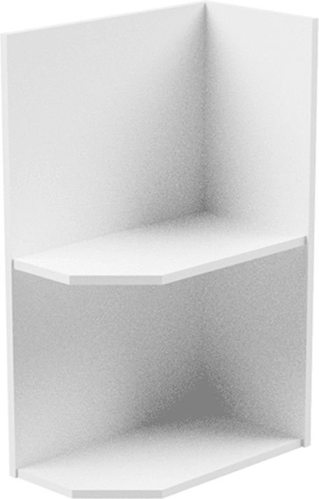 KONDELA Spodní skříňka, bílá, pravá, AURORA D25PZ - obrázek 1