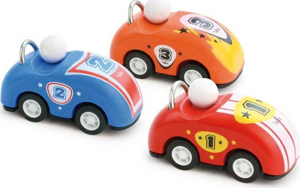 Vilac Dřevěné závodní auto kabriolet na natahování 1 ks - obrázek 1