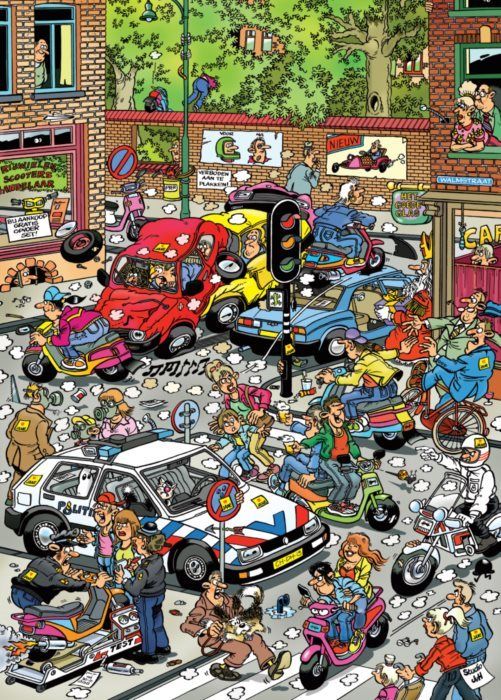 JUMBO Puzzle Dopravní chaos 500 dílků - obrázek 1