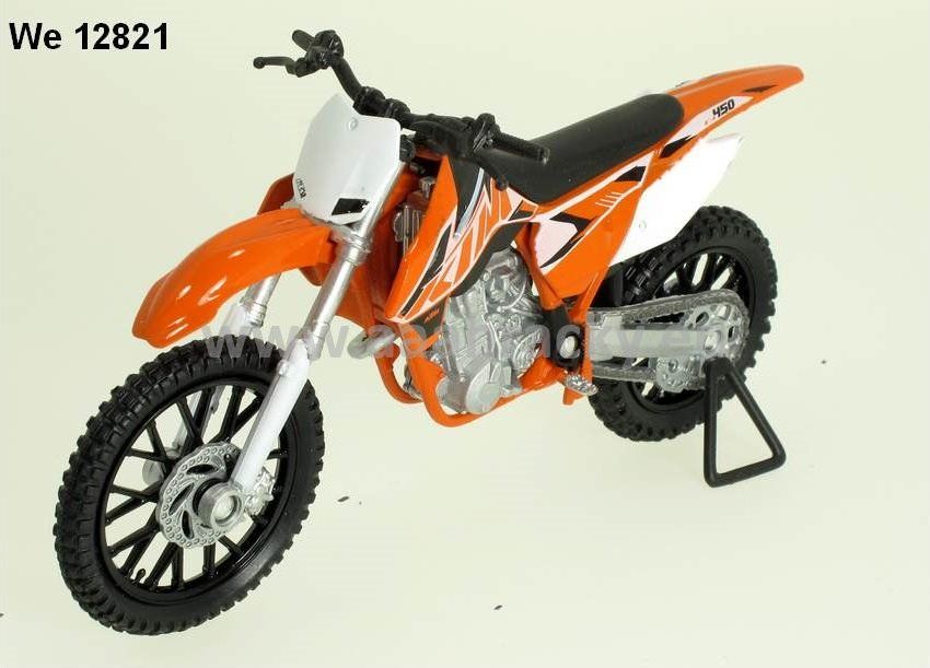 Welly - Motocykl KTM 450SX-F model 1:18 oranžový - obrázek 1