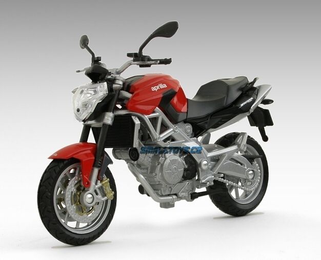 Welly - Motocykl Aprilia Shiver 750 model 1:18 červená - obrázek 1
