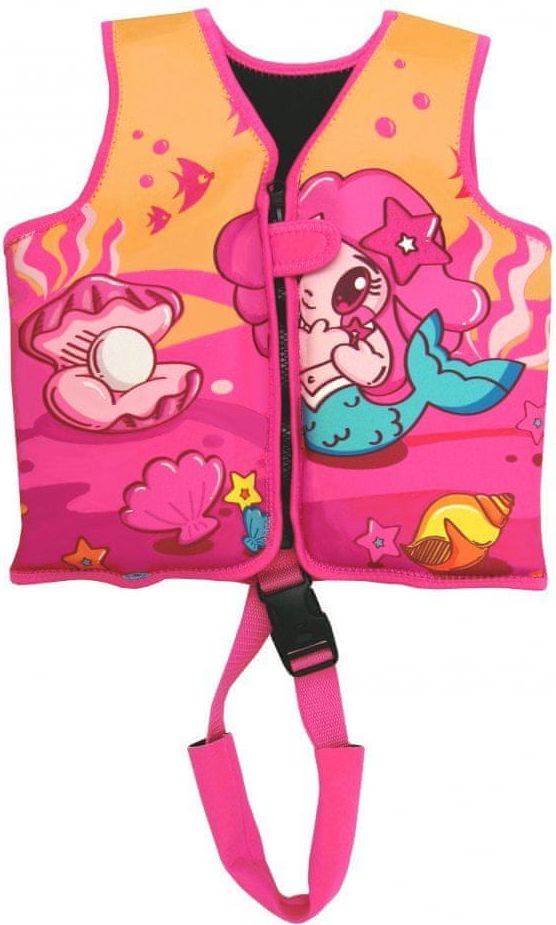 HolidaySport Dětská neoprenová plovací vesta Neo Splash Princess růžová 11-18 kg - obrázek 1