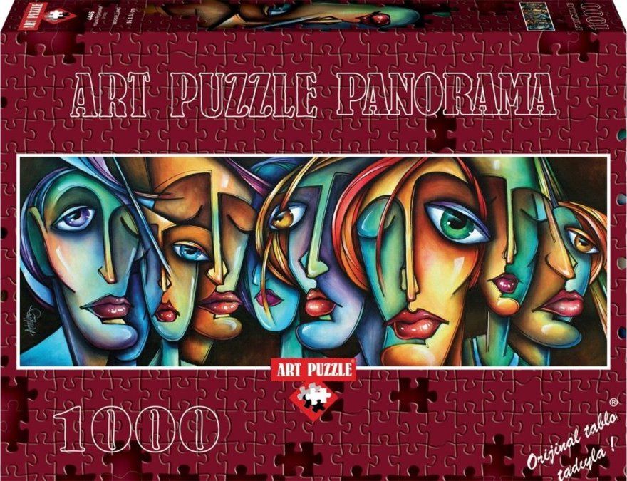 ART PUZZLE Panoramatické puzzle Tváře 1000 dílků - obrázek 2