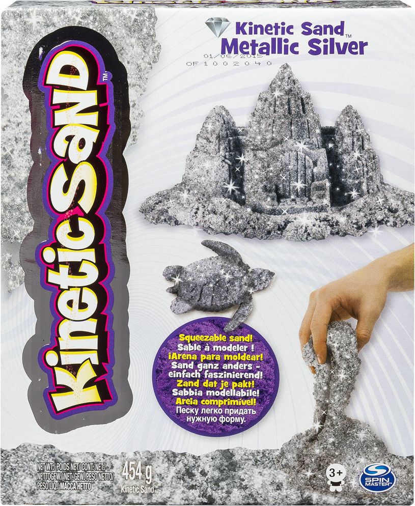 Kinetický písek - Balení 1lb/454 g Metalic zlatá nebo stříbrná - obrázek 2