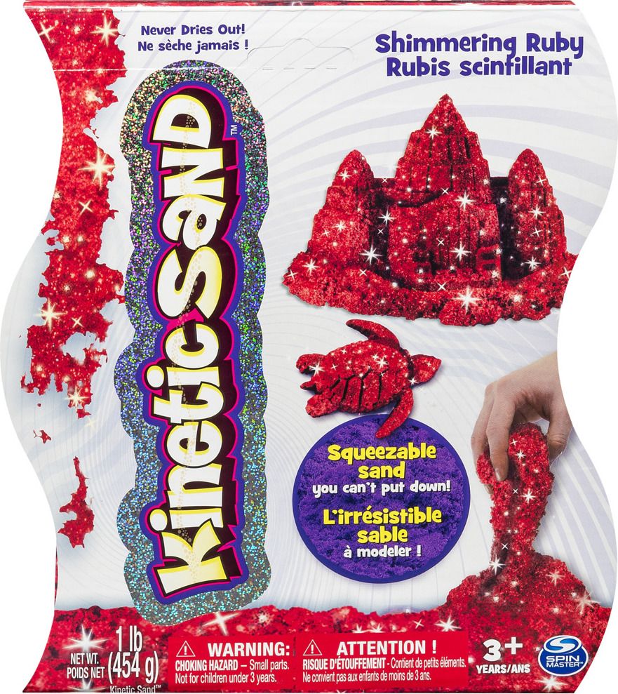 Kinetický písek - Balení 1lb/454 g Metalic zlatá nebo stříbrná - obrázek 3