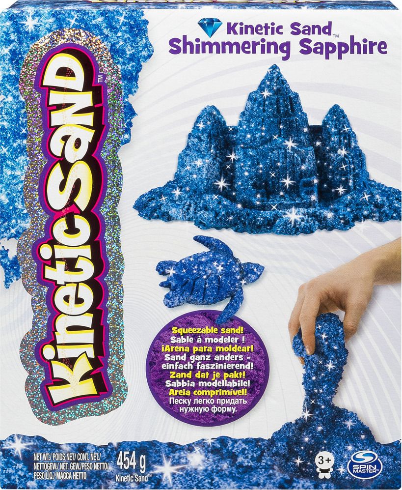 Kinetický písek - Balení 1lb/454 g Metalic zlatá nebo stříbrná - obrázek 5