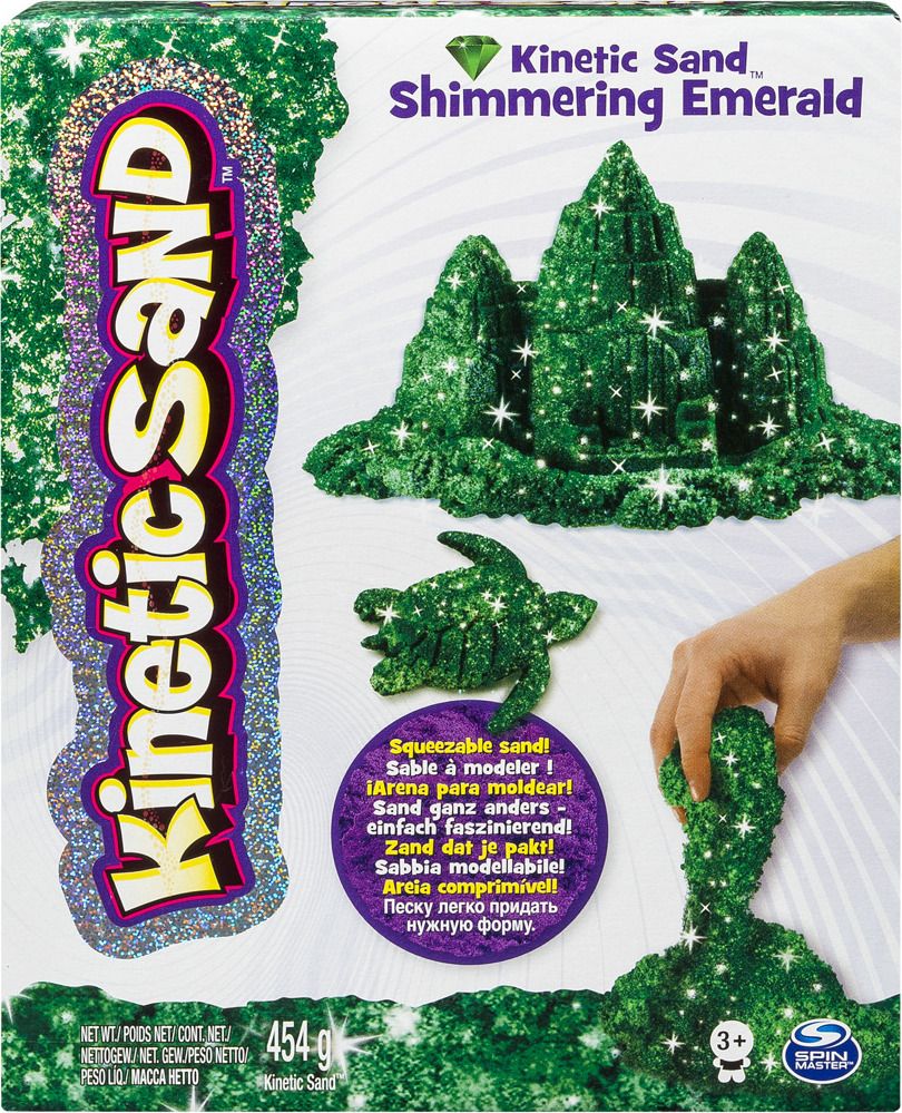 Kinetický písek - Balení 1lb/454 g Metalic zlatá nebo stříbrná - obrázek 6