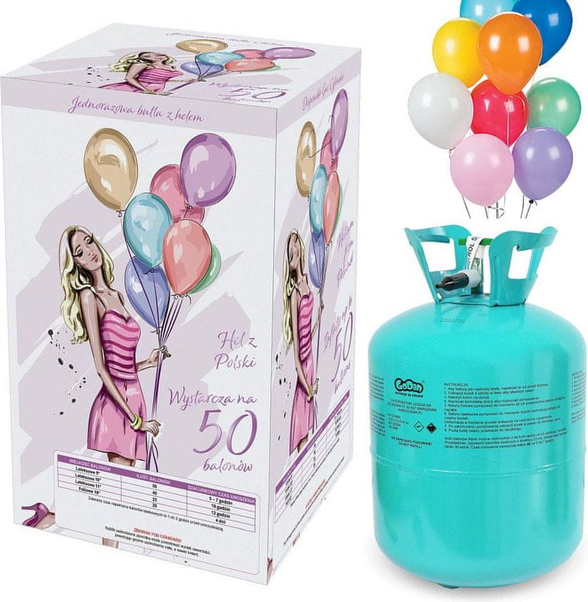 GoDan Party helium na 50 balónků + 50 balonů - obrázek 1