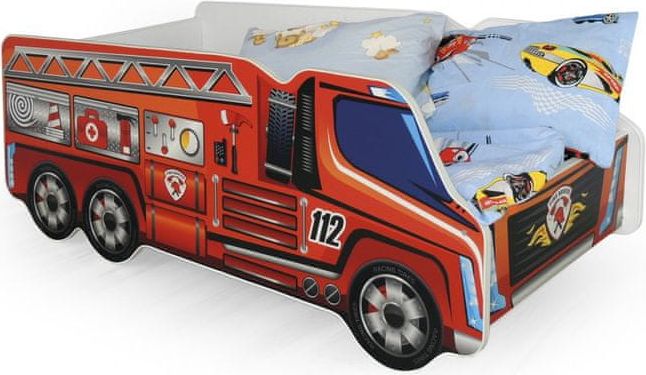 ATAN Dětská postel FIRE TRUCK (hasičské auto) - obrázek 1