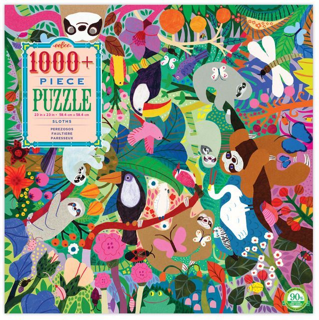 eeBoo Puzzle Lenochodi 1000 dílků - obrázek 1
