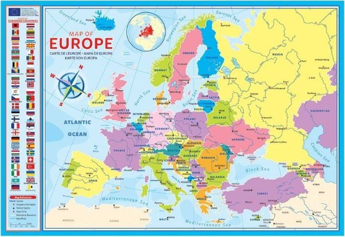 EUROGRAPHICS Puzzle Mapa Evropy 200 dílků - obrázek 1