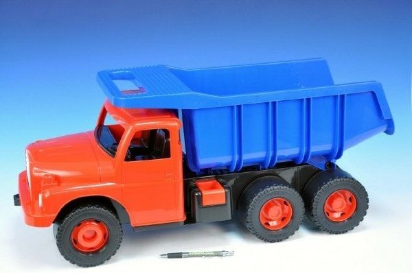 Dino Auto Tatra 148 plast 73cm v krabici - červená kabina modrá korba - obrázek 1
