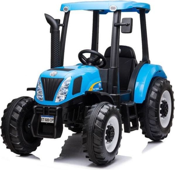 Beneo Elektrický traktor NEW HOLLAND-T7 12V, Jednomístné, modré, Koženkové sedadlo, MP3 Přehrávač s USB - obrázek 1