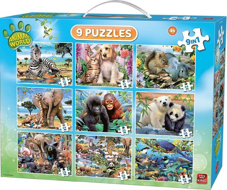 KING Puzzle Svět zvířat 9v1 - obrázek 1