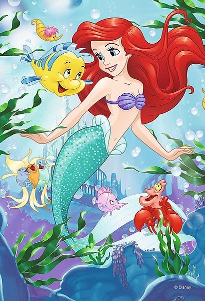 TREFL Puzzle Disney princezny: Ariel a Flounder 54 dílků - obrázek 1