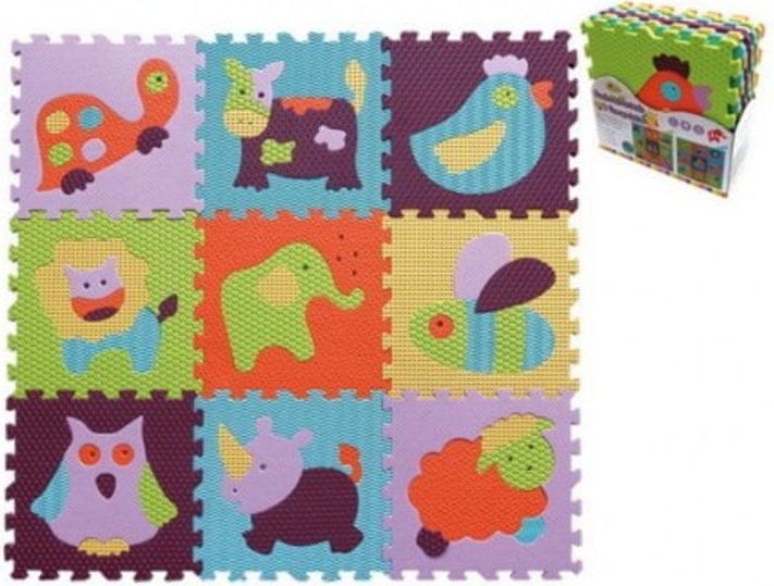 SMT Creatoys Pěnové puzzle zvířátka asst mix barev 9ks 32x32x1cm - obrázek 1