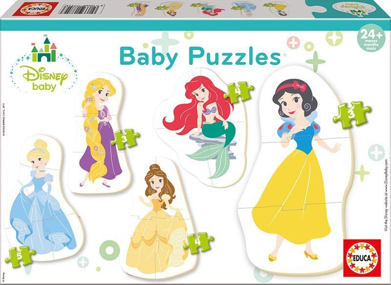 EDUCA Baby puzzle Disney Princezny 5v1 (3-5 dílků) - obrázek 1