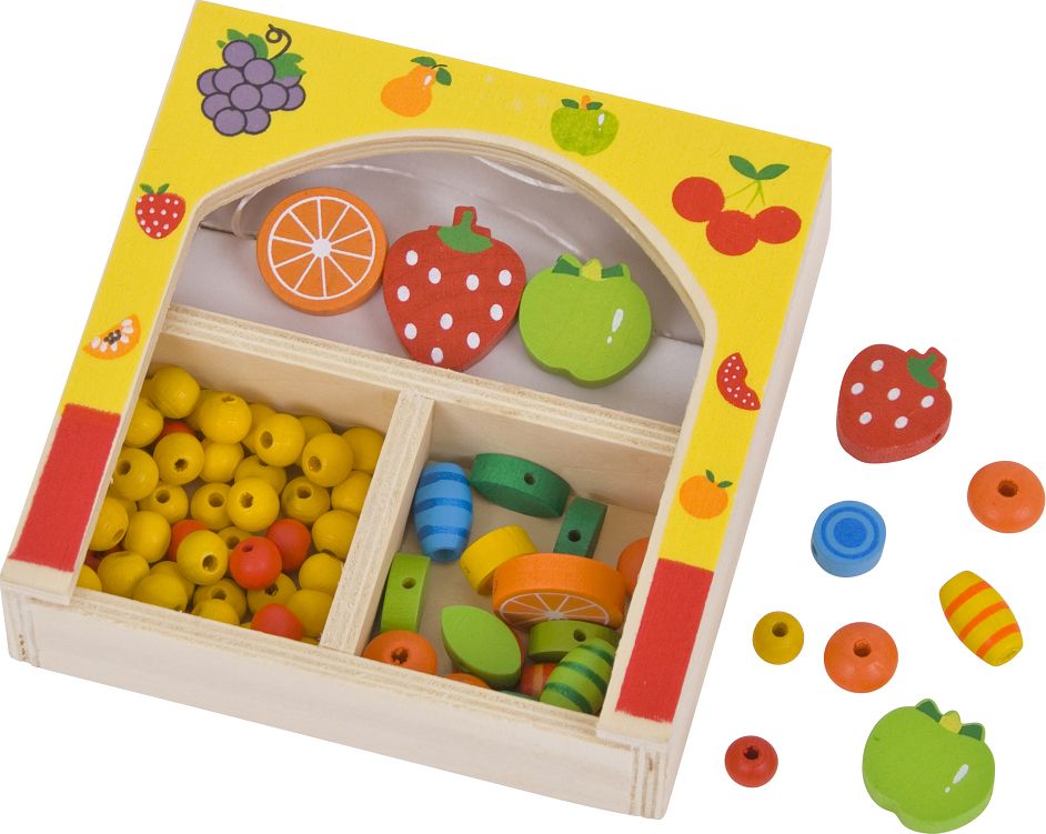 Navlékací perle - Set korálků mix malý, 1ks (Bigjigs) - obrázek 6