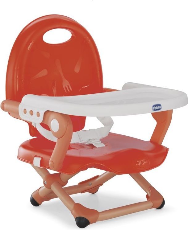 CHICCO Podsedák přenosný Pocket Snack na židli - Poppy red - obrázek 1