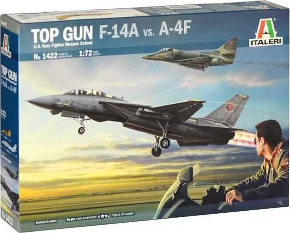 ITALERI Model Kit letadla 1422 - TOP GUN F-14A vs A-4F (1:72) - obrázek 1