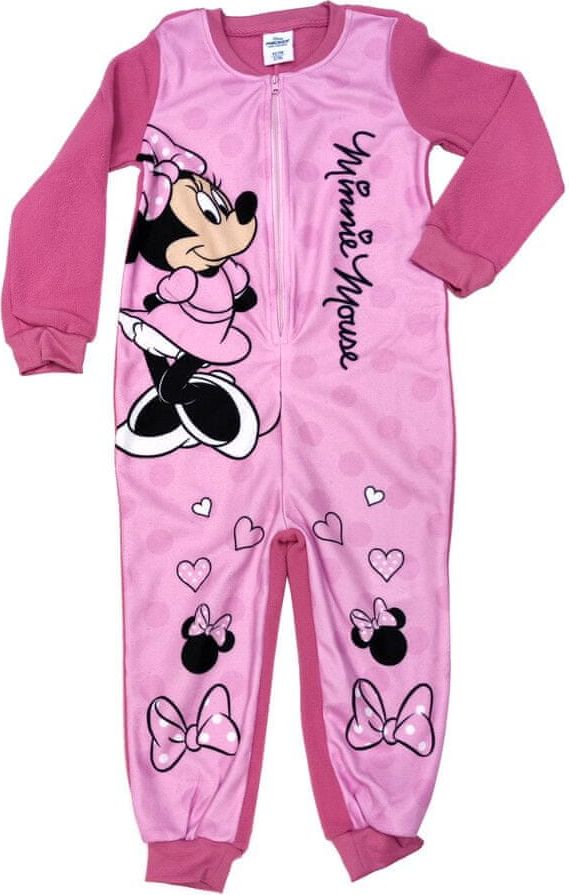 Eplusm Dívčí zateplené pyžamo "Minnie Mouse" - růžová - 92–98 / 2–3 let - obrázek 1