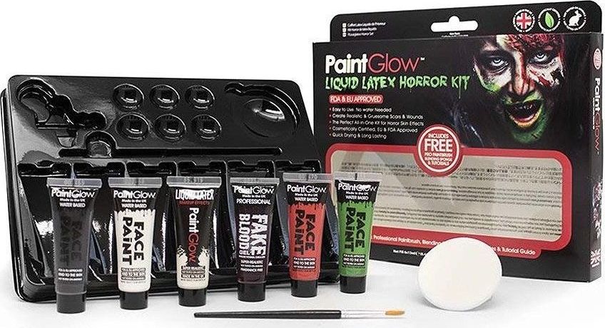 PAINTGLOW Sada na obličej a tělo Liquid Latex Horror Kit - obrázek 2