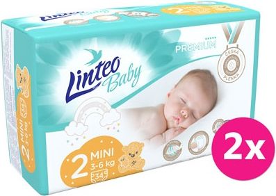2x LINTEO BABY Plenky Baby Prémium MINI (3-6 kg) 34 ks - obrázek 1
