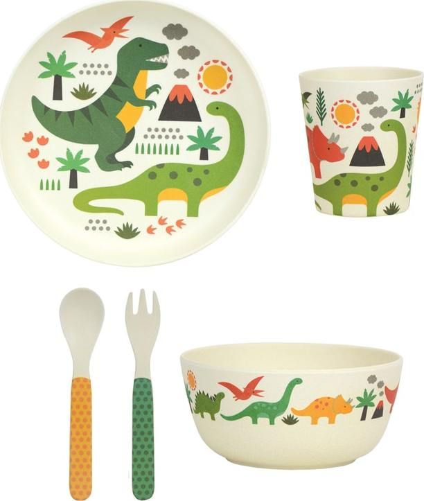 Petitcollage Bambusová jídelní sada dinosauři - obrázek 1