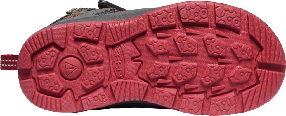 KEEN REDWOOD MID WP Y steel grey/red dahlia velikost: US1 -32/33 EU - obrázek 4