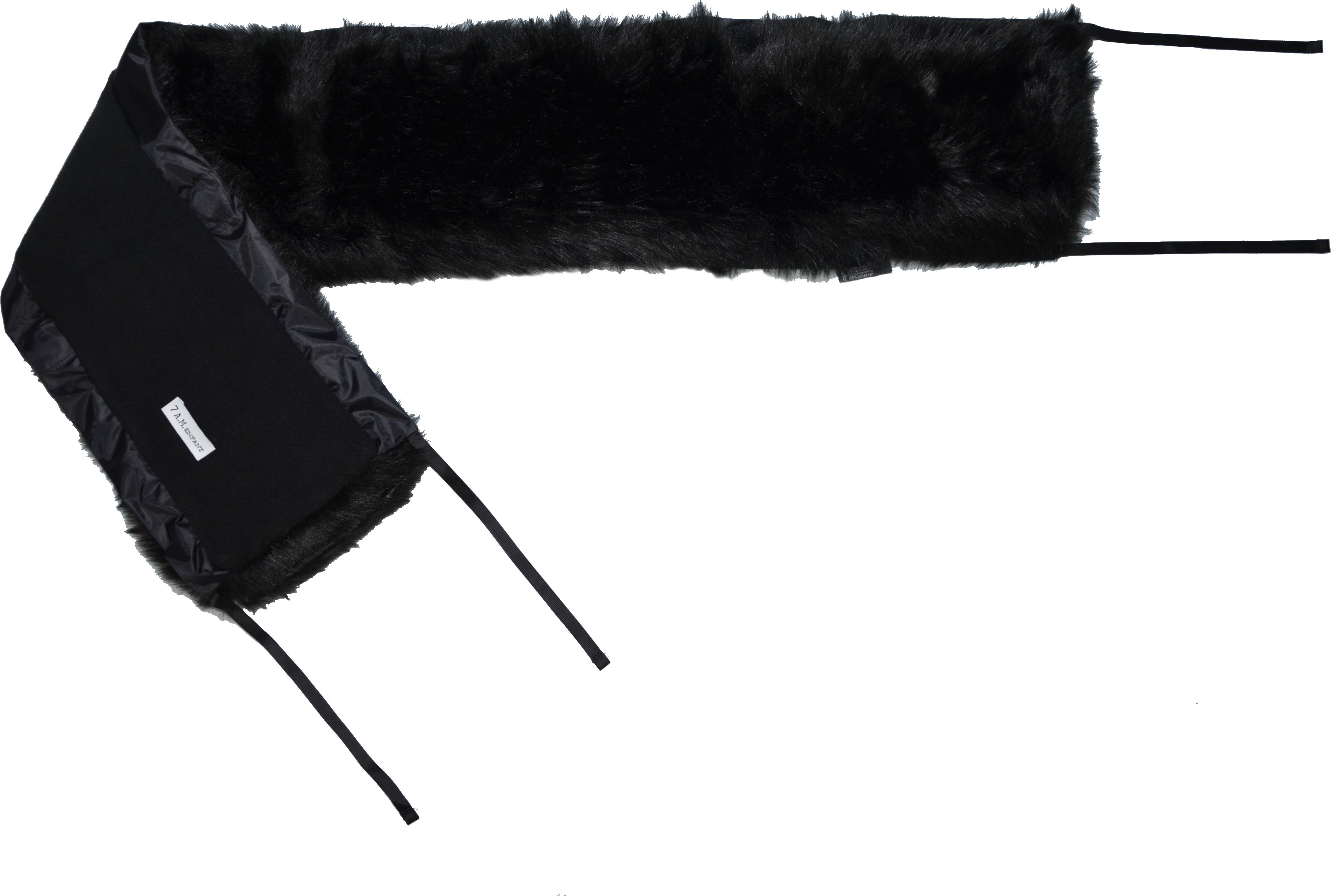 7AM Enfant  kožešina na boudičku ke kočárku BLACK - obrázek 1