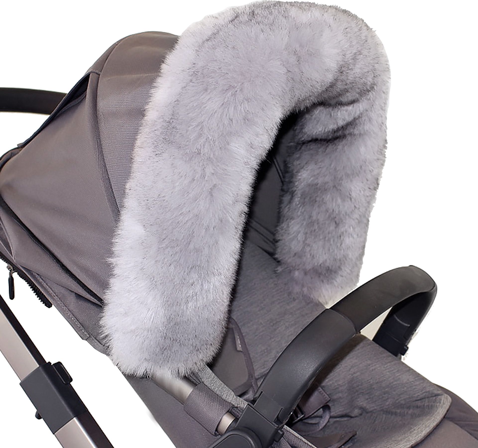 7AM Enfant  kožešina na boudičku ke kočárku GREY - obrázek 1