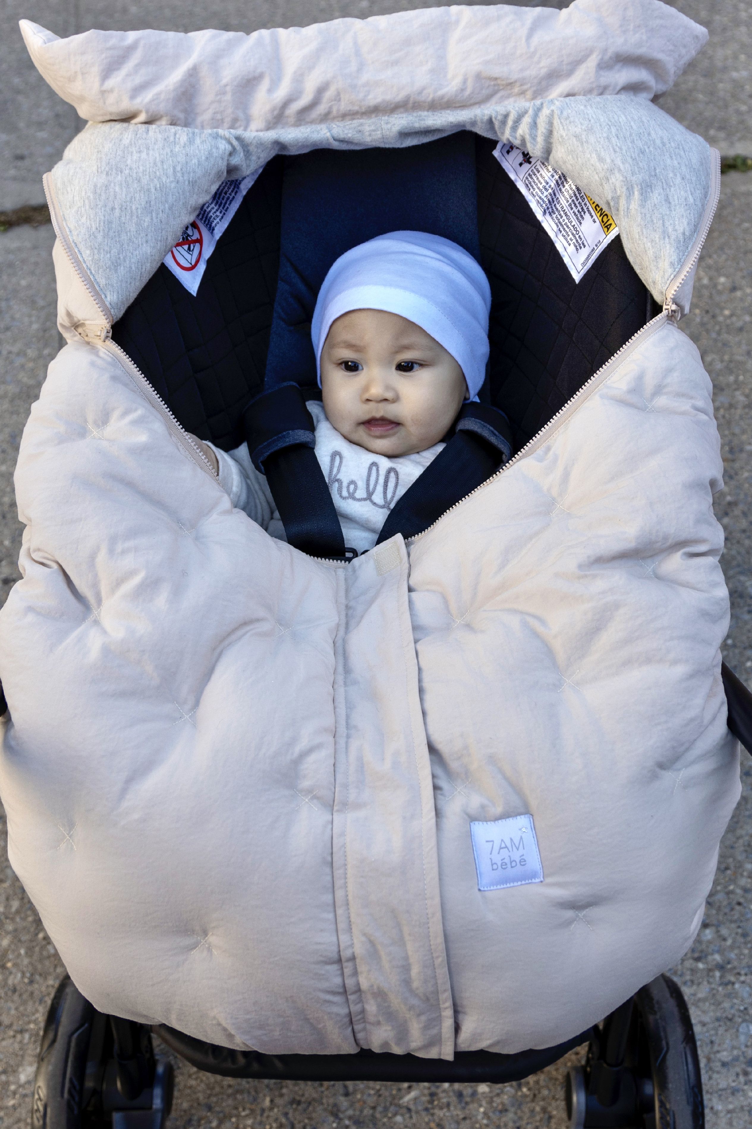 7AM Enfant   FUSAK  Car seat Cocoon AIRY CREAM - obrázek 10