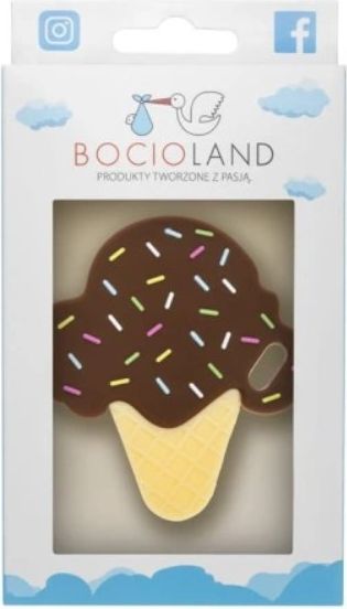 BocioLand BocioLand Silikonové kousátko Zmrzlinka - čokoládová - obrázek 2
