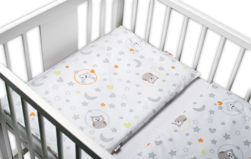 Baby Nellys Baby Nellys 2-dílné bavlněné povlečení Sovičky - bílá - obrázek 2